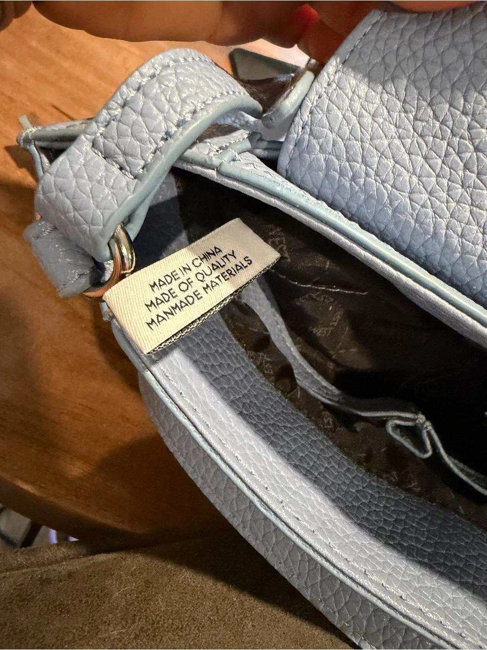 Nine West Light Blue Woven Accent Crossbody